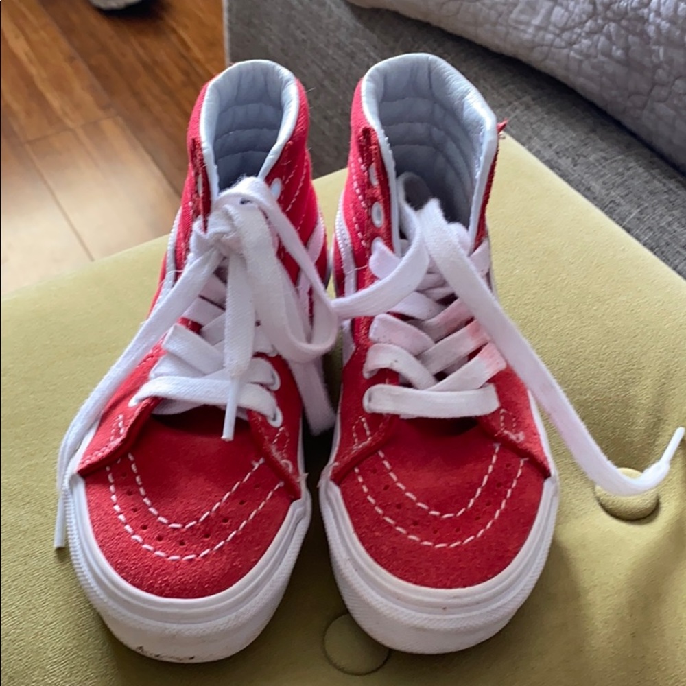 Boys hightop Vans worn once for photo shoot